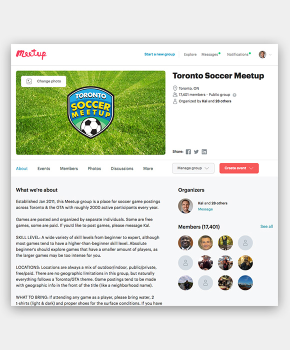Project Image for Toronto Soccer Meetup